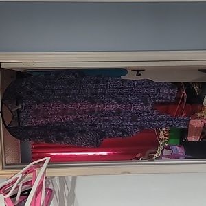 Purple Short sleeve Semi transparent cover up